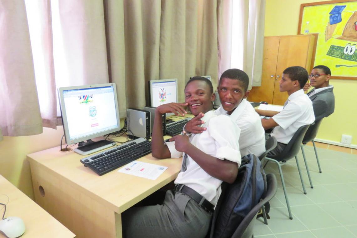 Students in a computer lab 