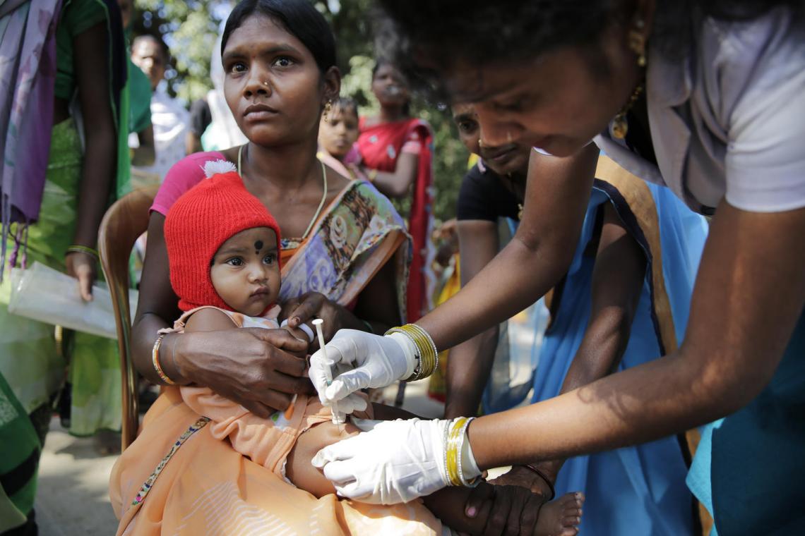 An immunization camp in Charpal near Bijapur, Chattisgarh.