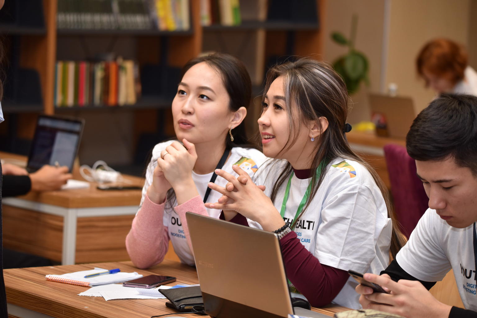 Kazakhstan - students at the 2018 international Youth4Health hackathon in the field of primary health care.  @UNICEF/Darkhan Zhagiparov 