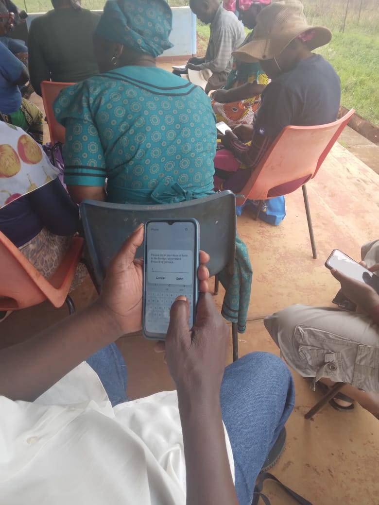 User interacts with eSusFarm app in Uganda