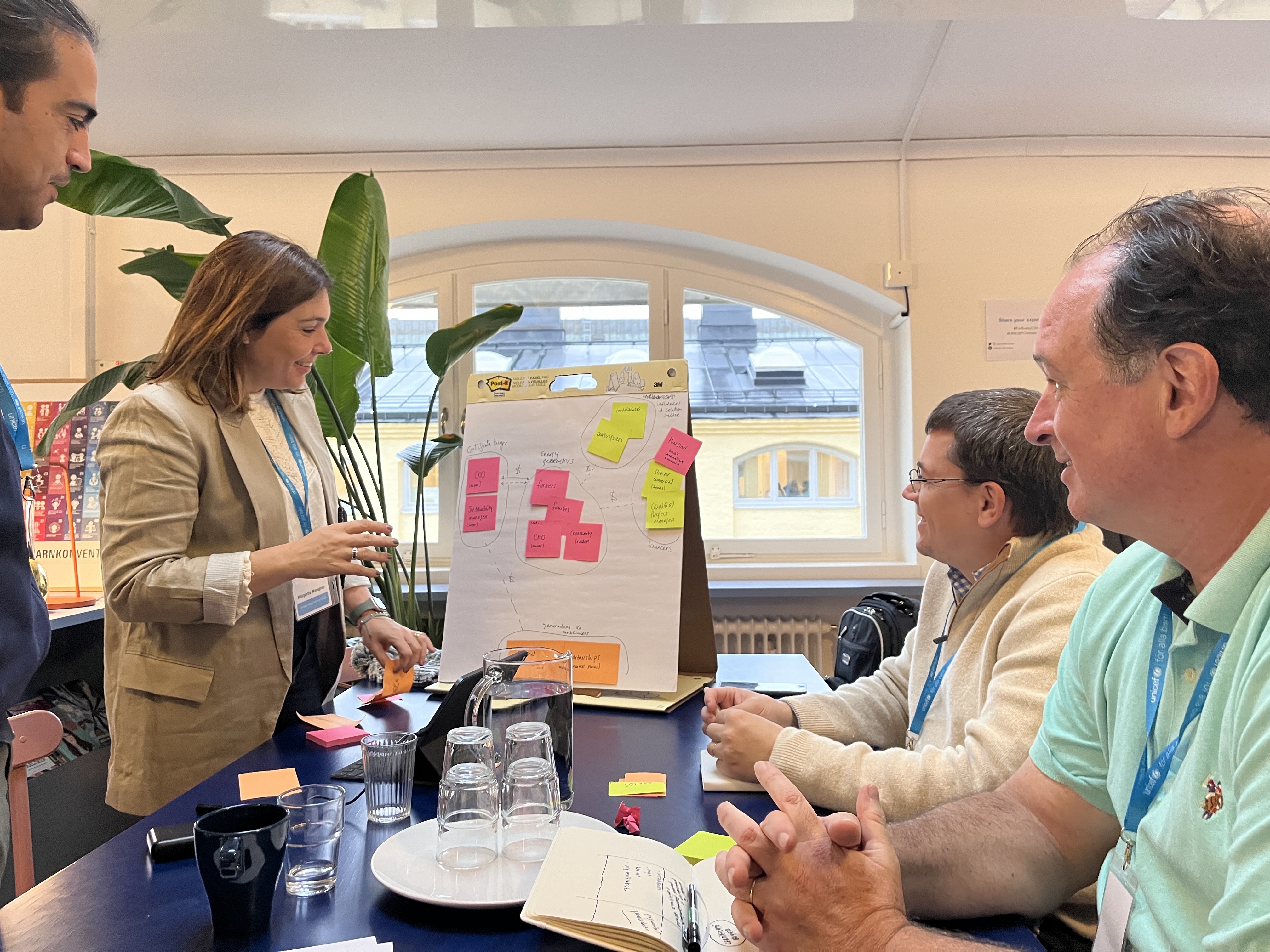 Grinplus team at table working on solution development