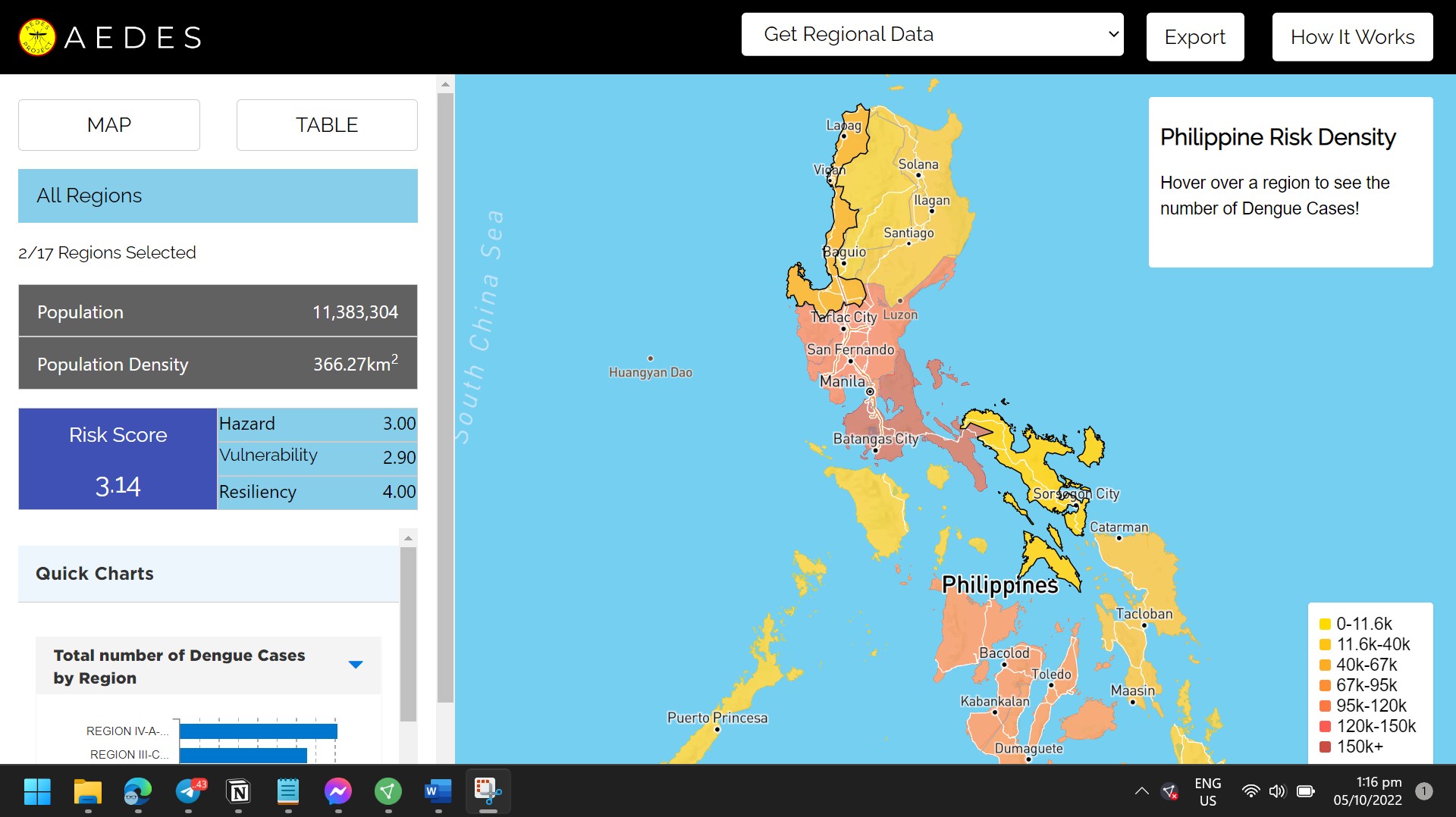 AEDES Screenshot
