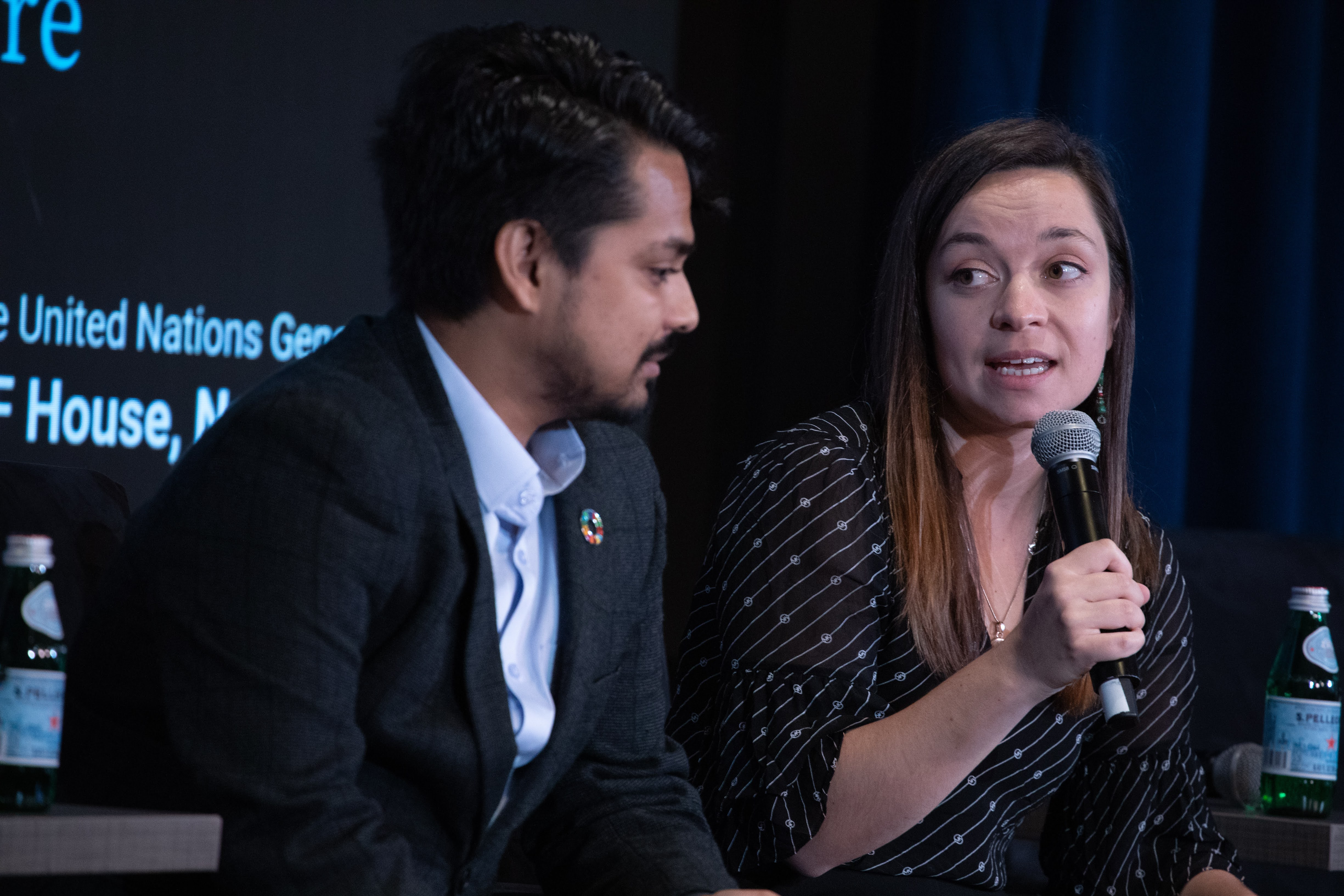 Christina and Prithviraj speak on panel