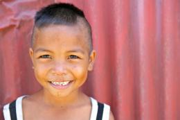 A child smiling 