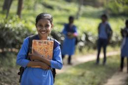 A student smiling 