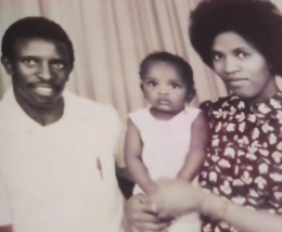 Michele with her parents